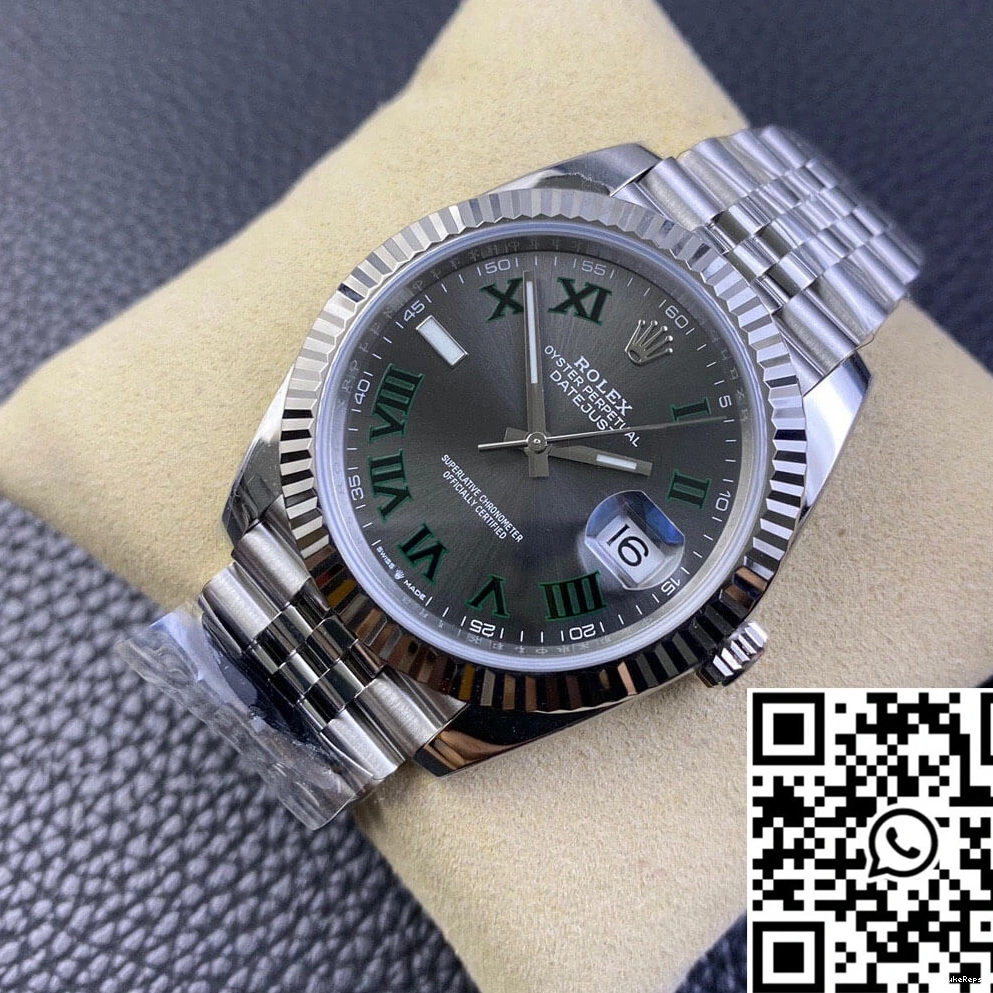 M126334-0022 Clean Dial Grey Rolex Datejust Factory 0901